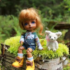 Ния и лисичка Фенек. Lati Yellow Nia Brown tan