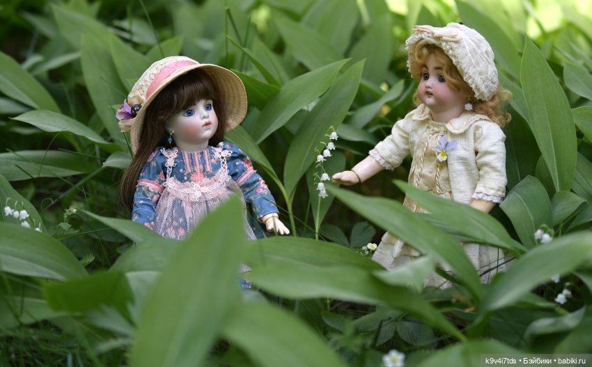 Цветочная прогулка — Антикварные куклы Simon & Halbig (S&H): Симон Хальбиг (фото 6)