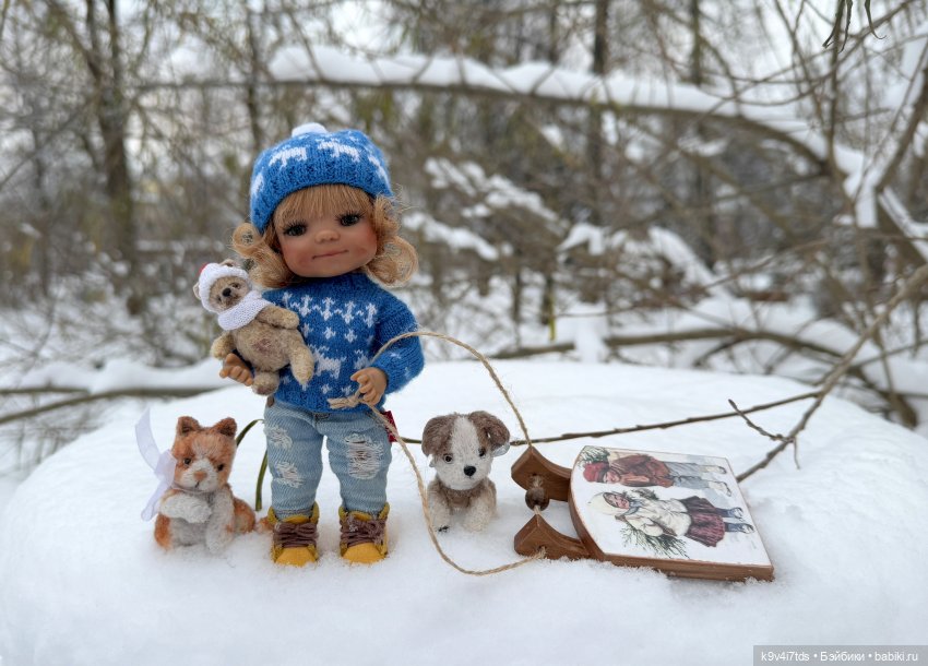 Зимняя прогулка Эллы — Куклы Meadow dolls (Медовушки): BJD (БЖД) (фото 10)