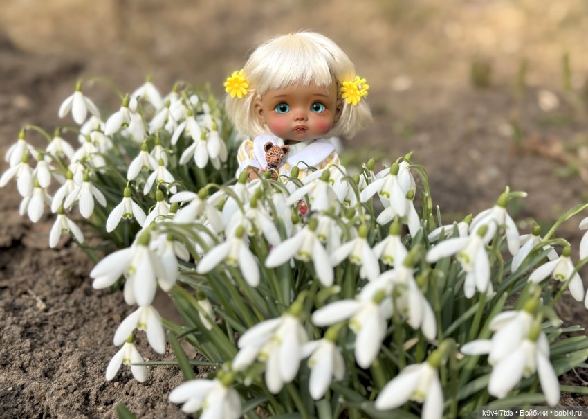 Агуша и подснежники | Бэйбики Агуша и подснежники — Куклы Latidoll (Лати): BJD (БЖД) (фото 10)