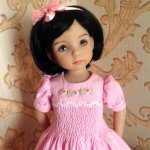 Первое платье для куколки Эффнер в стиле буфы и рококо