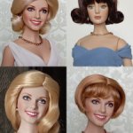 Парики 4-6 для кукол Тоннер Tonner Franklin Mint Франклин Минт