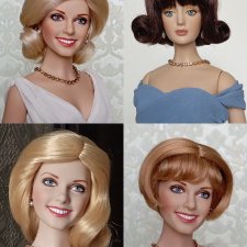 Парики 4-6 для кукол Тоннер Tonner Franklin Mint Франклин Минт