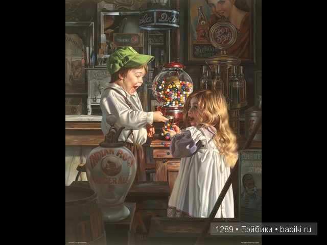Улыбка ребенка понятна во всем мире. Художник Bob Byerley