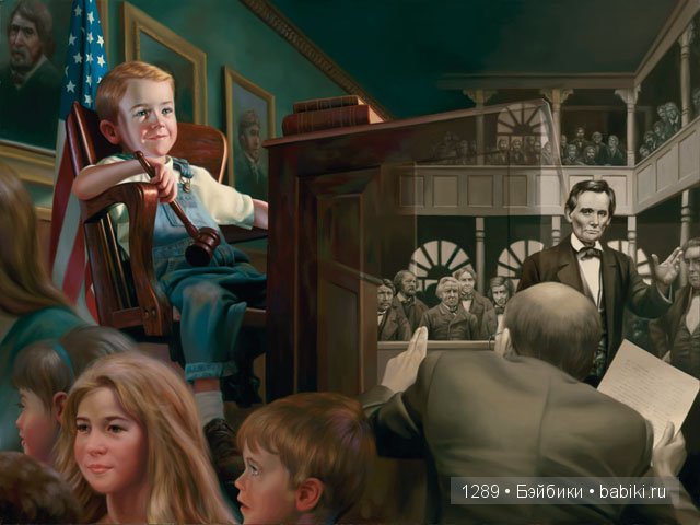 Улыбка ребенка понятна во всем мире. Художник Bob Byerley