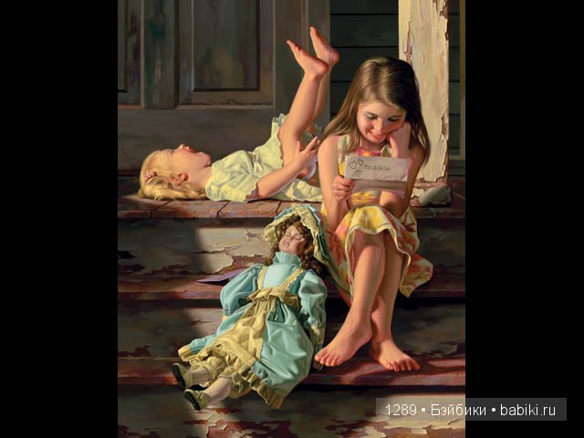 Улыбка ребенка понятна во всем мире. Художник Bob Byerley