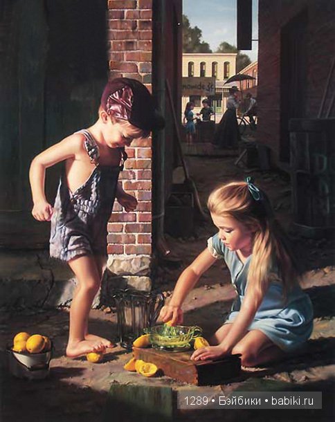 Улыбка ребенка понятна во всем мире. Художник Bob Byerley