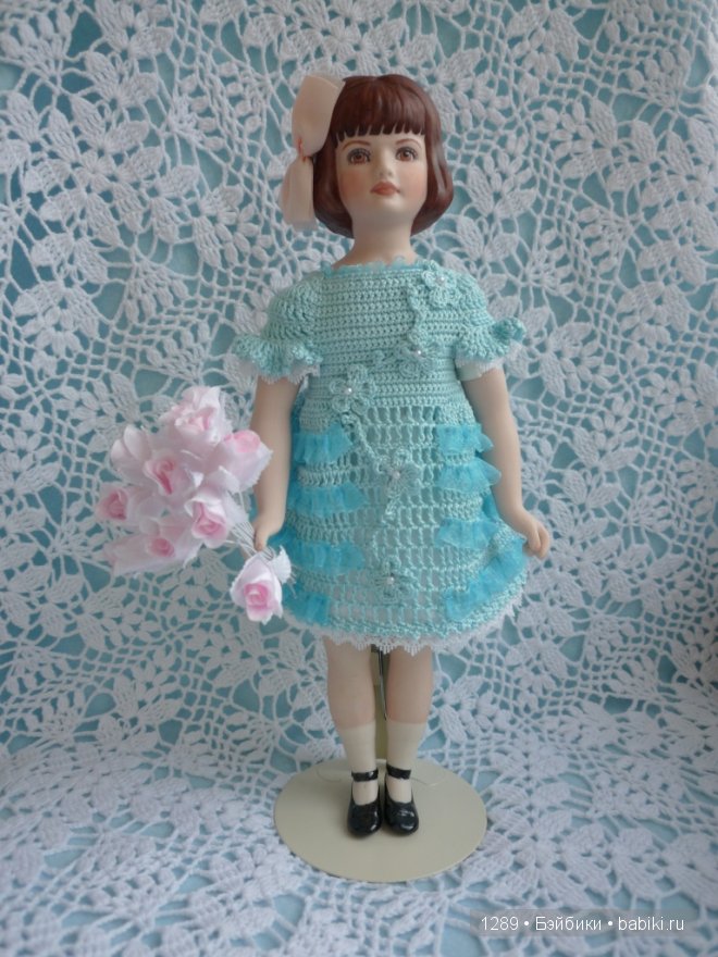 Платье для Полли. Фарфоровая кукла Polly от Fawn Zeller