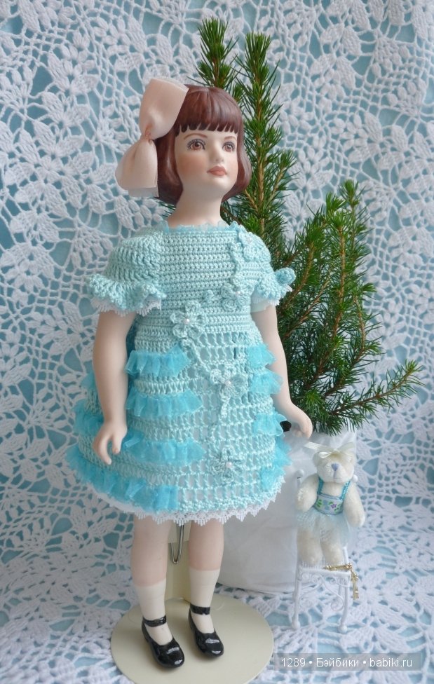 Платье для Полли. Фарфоровая кукла Polly от Fawn Zeller