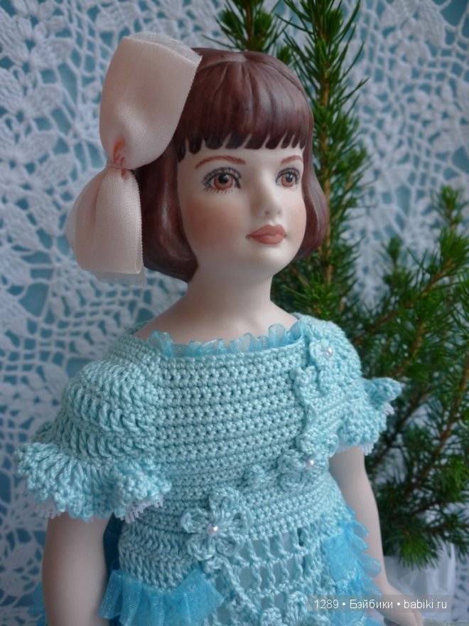 Платье для Полли. Фарфоровая кукла Polly от Fawn Zeller