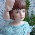 Платье для Полли. Фарфоровая кукла Polly от Fawn Zeller