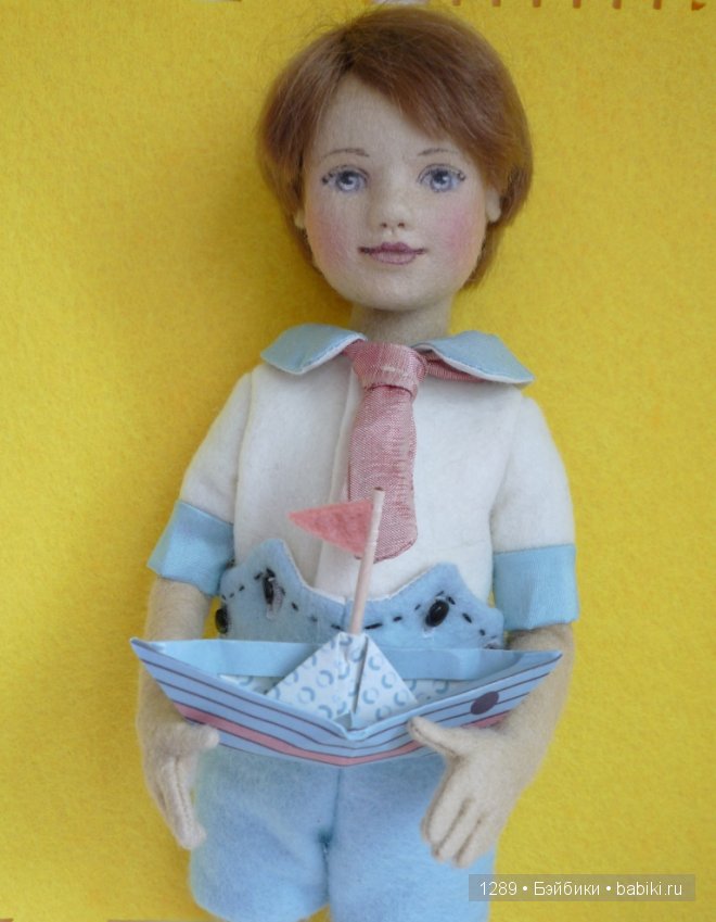 Мальчик Azure и его бумажный кораблик. Кукла Maggie Iacono (2011 г.)
