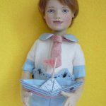 Мальчик Azure и его бумажный кораблик. Кукла Maggie Iacono (2011 г.)