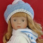 Белый и голубой. Уютный комплект для куклы Minoucne