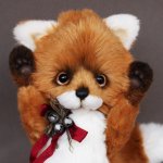 Лисёнок Мика, обладатель шикарного хвоста. Авторская игрушка Татьяны Матляк