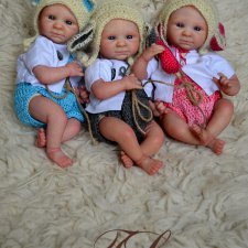 Тройняшки мини реборн Татьяны Латашевской