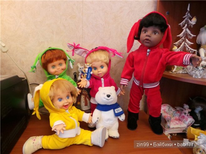 Фейсинки как группа поддержки на Олимпиаде 2014г. Куклы Galoob Baby Face