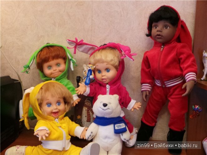 Фейсинки как группа поддержки на Олимпиаде 2014г. Куклы Galoob Baby Face