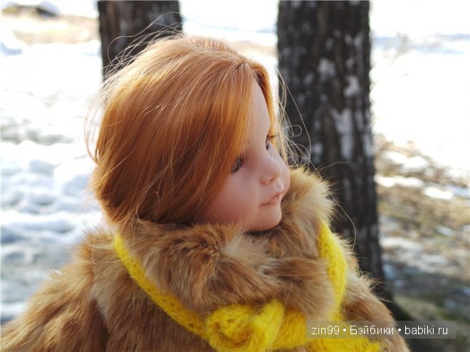 Зимняя прогулка у пруда с Ханной куклой Готц или новая шубка