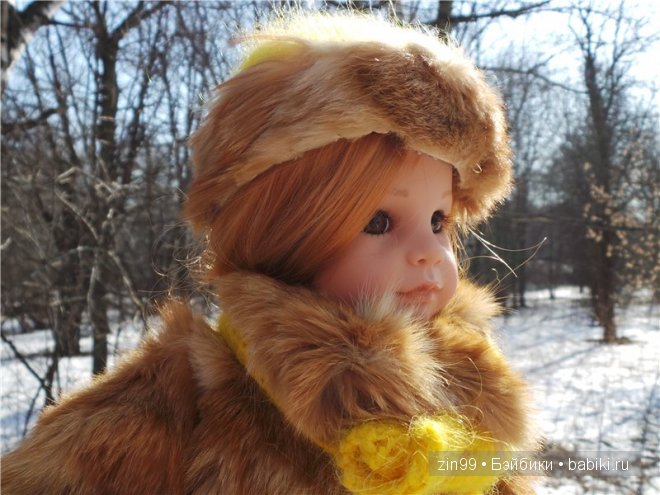 Зимняя прогулка у пруда с Ханной куклой Готц или новая шубка