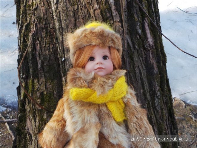 Зимняя прогулка у пруда с Ханной куклой Готц или новая шубка