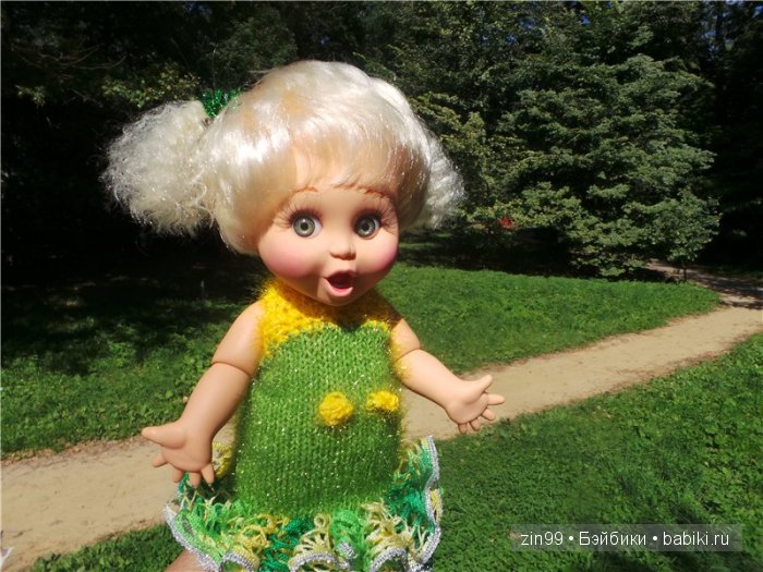 Летняя прогулка и мои вязалочки с куклами Galoob Baby Fase dolls