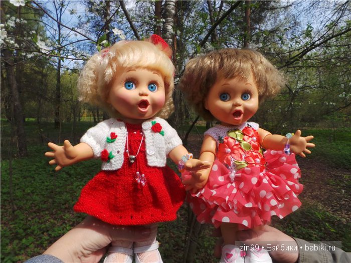 Весна! Все распускается, гуляем с куклами Galoob Baby Face doll