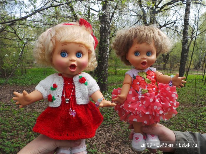 Весна! Все распускается, гуляем с куклами Galoob Baby Face doll