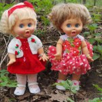 Весна! Все распускается, гуляем с куклами Galoob Baby Face doll