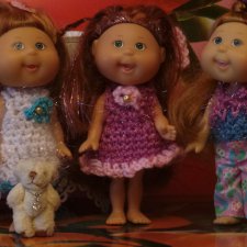 Cabbage Patch Kids dolls, на  прогулке и новые вязалочки для них