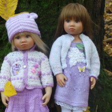 Желто-багряная осень в сиреневых тонах, куклы Kidz'n'Cats