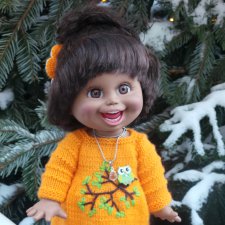 Путешествие в Рождество вместе с Натали, кукла Galoob Baby Face!