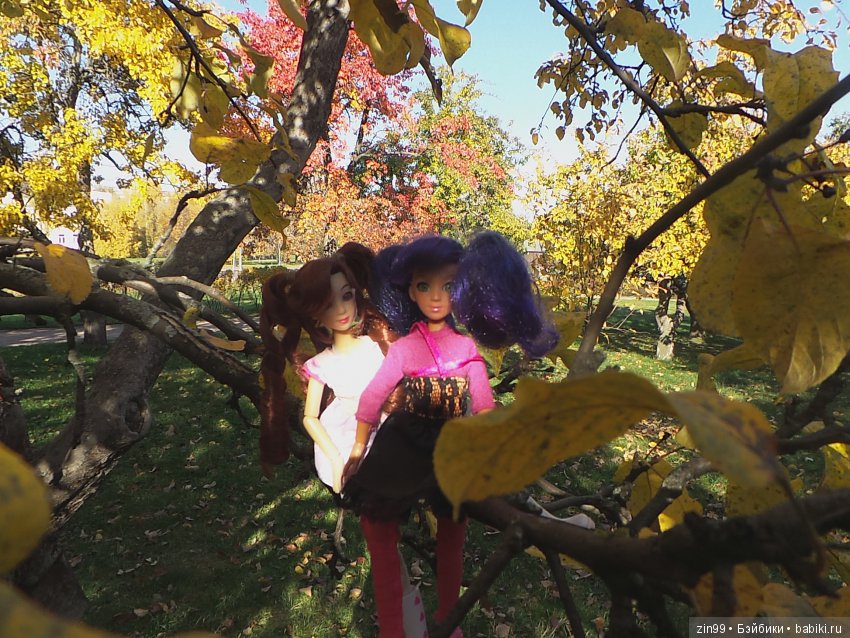 Джуку Кутюр (Juku Couture) на осенней прогулке, когда солнечно и тепло ещё