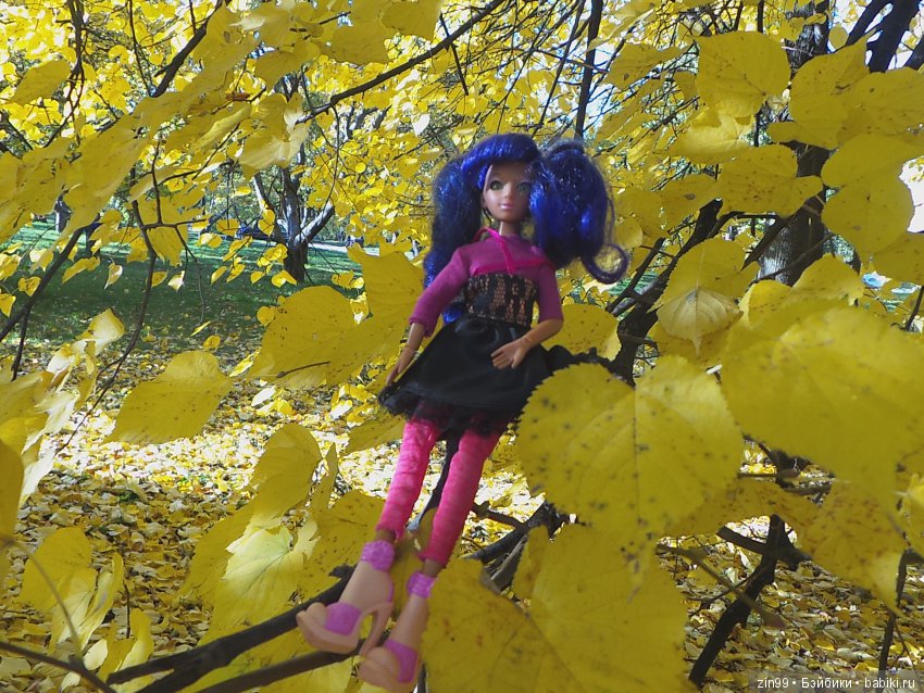 Джуку Кутюр (Juku Couture) на осенней прогулке, когда солнечно и тепло ещё