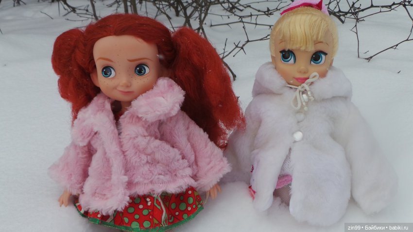 Зимний день в парке с куклами от Дисней Аниматорс