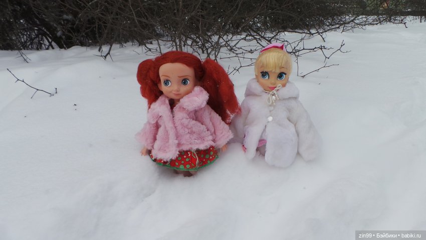 Зимний день в парке с куклами от Дисней Аниматорс