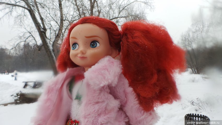 Зимний день в парке с куклами от Дисней Аниматорс
