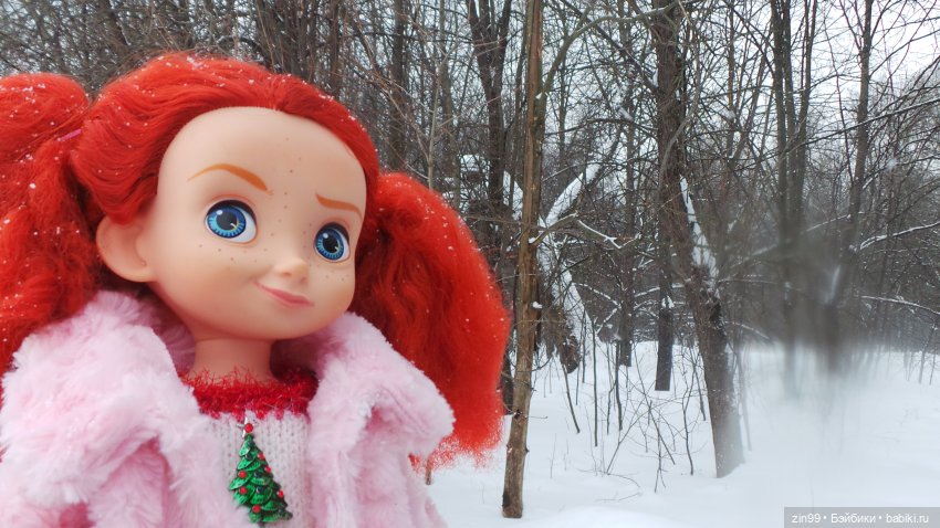 Зимний день в парке с куклами от Дисней Аниматорс
