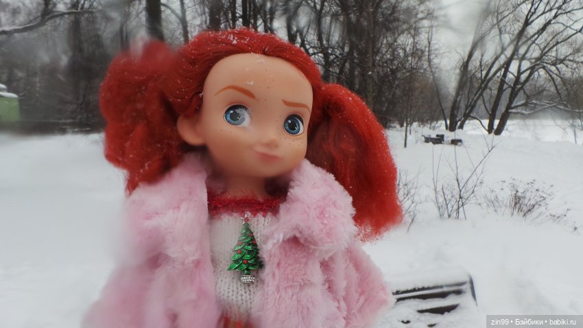 Зимний день в парке с куклами от Дисней Аниматорс