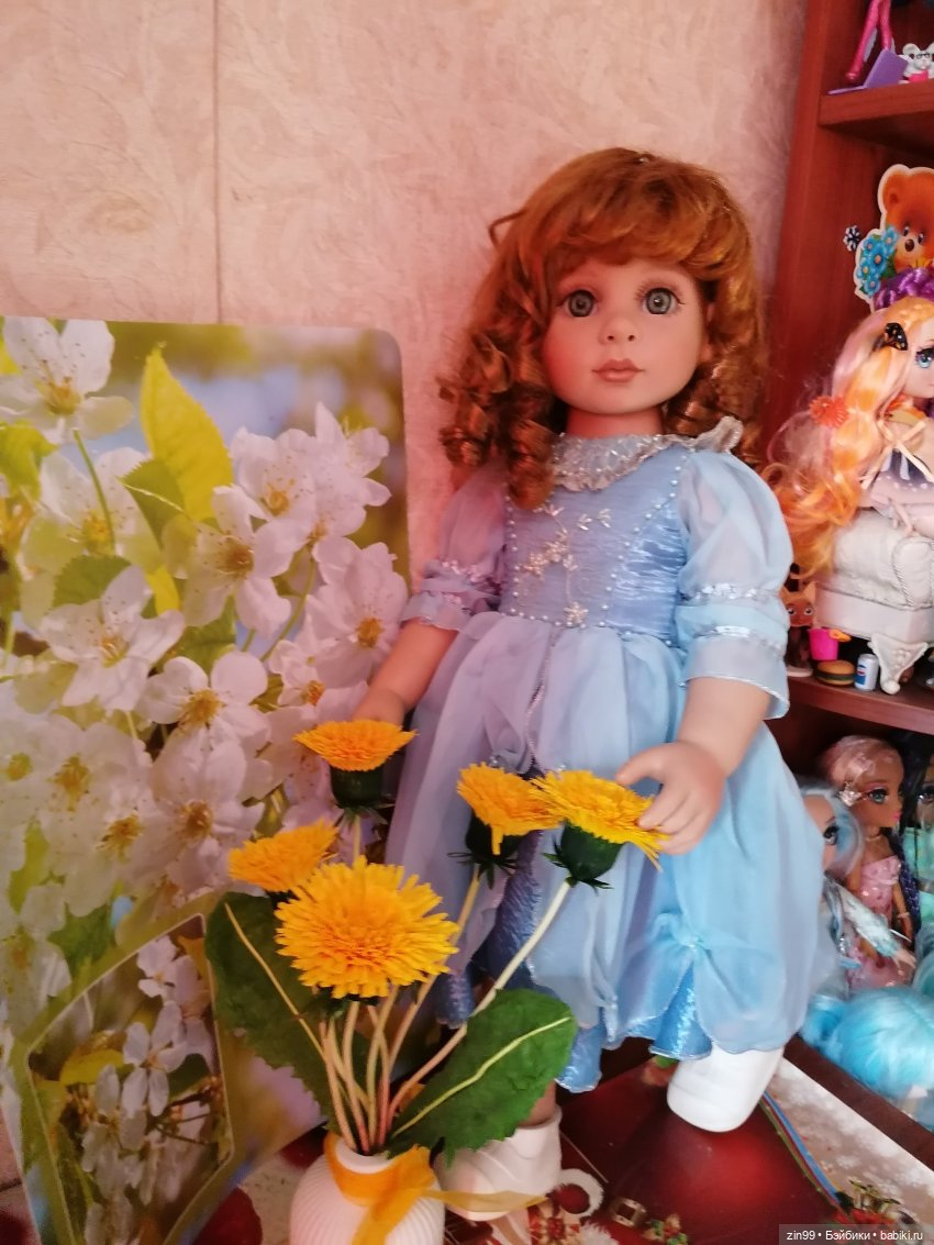 Девочка и одуванчики — Коллекционные куклы разных авторов (Разное): редкие бренды