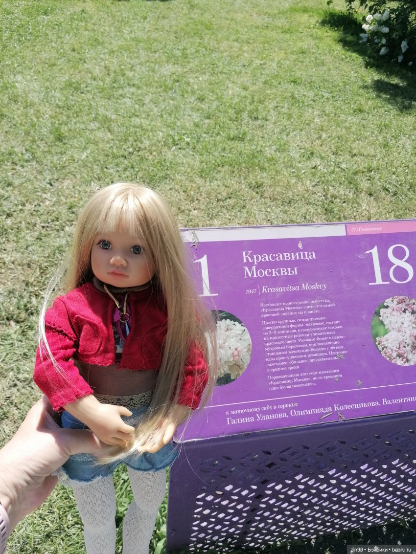 Сиреневый сад с куклой Луизой