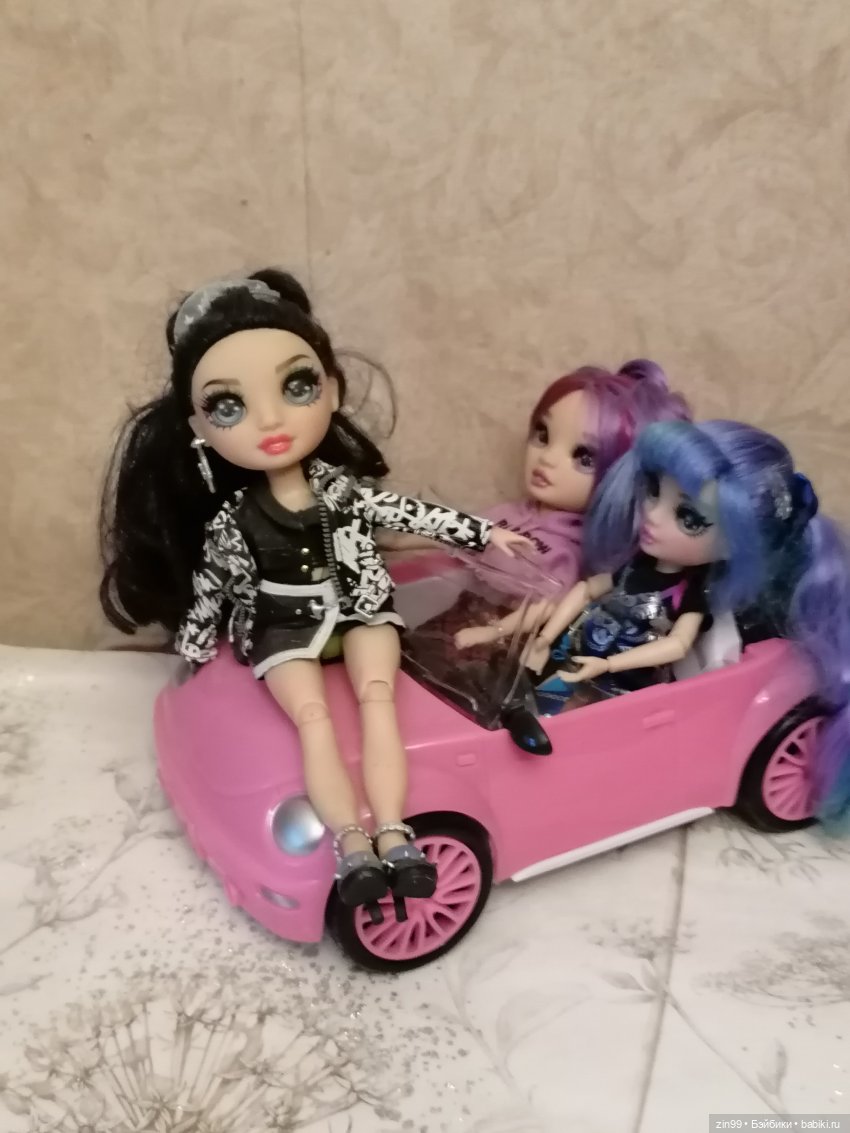 Розовая машинка для кукол (фото 9)