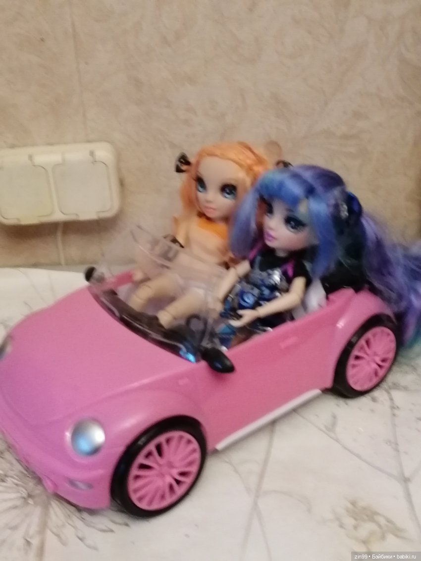 Розовая машинка для кукол (фото 5)