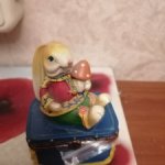Зайчик шкатулка, винтаж