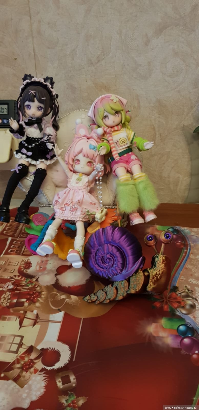 Electronic Cute Pet 1/12 BJD шарнирные Улитка и Кошка и Зайка рисовые истории (фото 9)