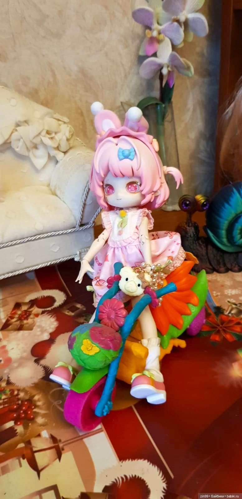 Electronic Cute Pet 1/12 BJD шарнирные Улитка и Кошка и Зайка рисовые истории (фото 4)