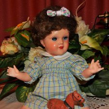 Редчайшая,немецкая,антикварная кукла Emaso, c клеймом-яркая красавица 50-х годов.Доставка.
