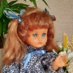 Красивая и редкая, голубоглазая француженка Bella cо следящим взглядом "Ку-ку" .Девочка из 60-х.