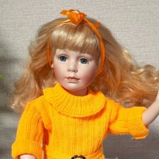 Красивая ,немецкая, фарфоровая кукла 90-х годов ,неизвестного мастера