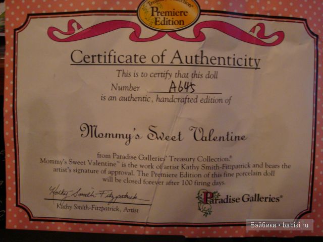 Mammy's Sweet Valentine от Kathy Smith-Fitzpatrick | Бэйбики Mammy's Sweet Valentine от Kathy Smith-Fitzpatrick (фото 4)